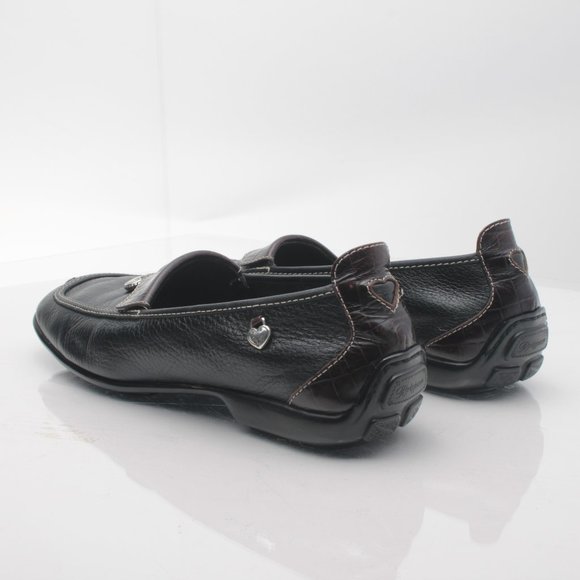 Brighton URSA Black Leather Elegant Driving Shoes Loafers 8.5N - Picture 8 of 16
